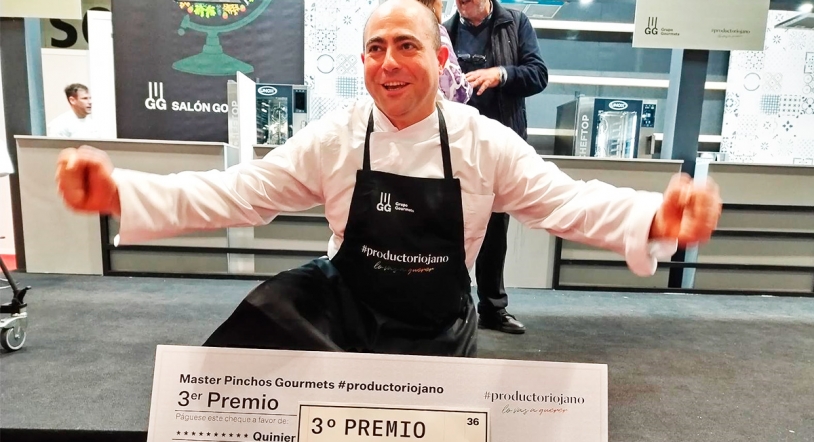 Helio Flores se sube al podio del concurso 'Mejor Pincho Gourmet #productoriojano'