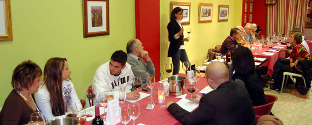 Cata de vinos argentinos en el restaurante Gaucho Grill