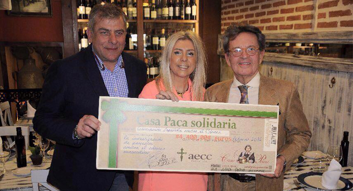 Un total de 4.400 euros recaudados por Casa Paca contra el cáncer
