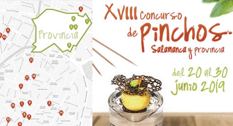 Descárgate aquí el plano de los participantes en el Concurso de Pinchos de Salamanca