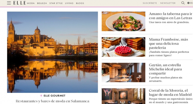 La gastronomía salmantina protagonista de una publicación de la revista Elle Gourmet