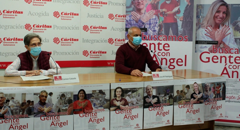 Cáritas Salamanca lanza la campaña 'Buscamos gente con ángel'