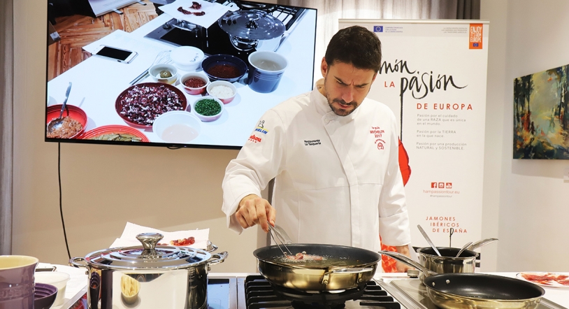 Tres irresistibles recetas gourmet elaboradas con Jamón Ibérico del chef Javi Estévez