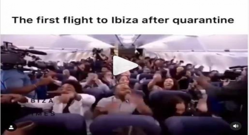 El primer vuelo a Ibiza tras la pandemia: el vídeo viral que arrasa en Instagram