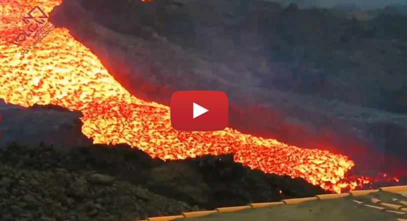 El tsunami de lava que se ha grabado en La Palma da auténtico escalofríos