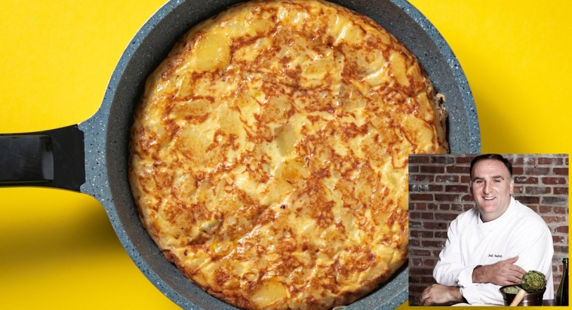 Vídeo | El truco del chef José Andrés para darle la vuelta a la tortilla de patata