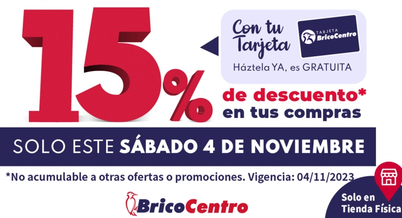 ¡Oferta única: 15% de descuento en BricoCentro Salamanca con su tarjeta cliente!
