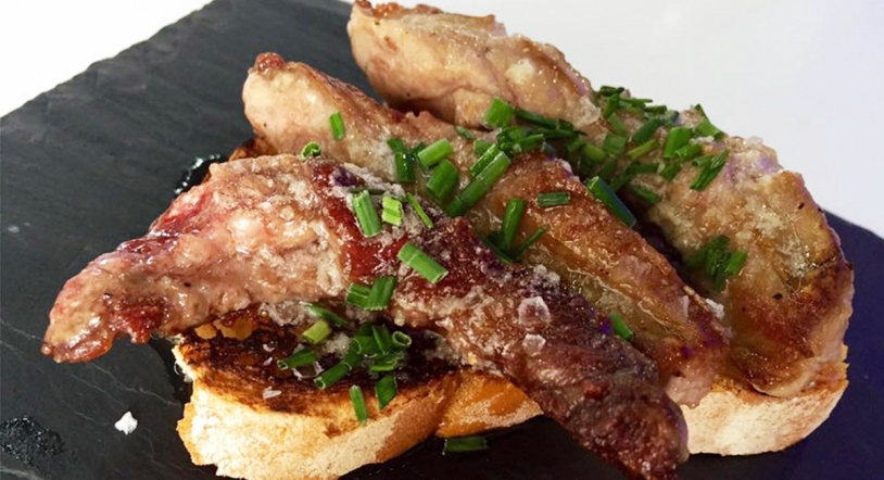 Lágrima ibérica con mojo serrano, Pincho de Feria de La Tentazión 