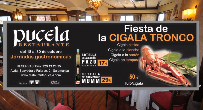 La cigala tronco, reina del restaurante Pucela 