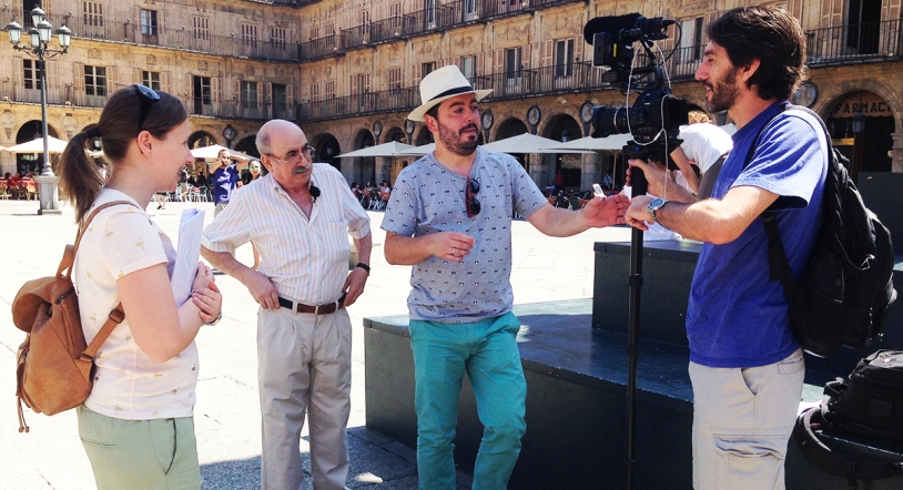 El programa de TVG “ADN galego” graba un capítulo en Salamanca