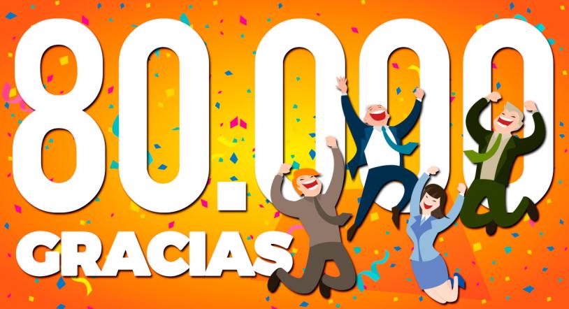 ¡80.000 seguidores en Facebook!