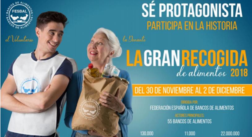El Banco de Alimentos busca voluntarios para la Gran Recogida de Alimentos 2018