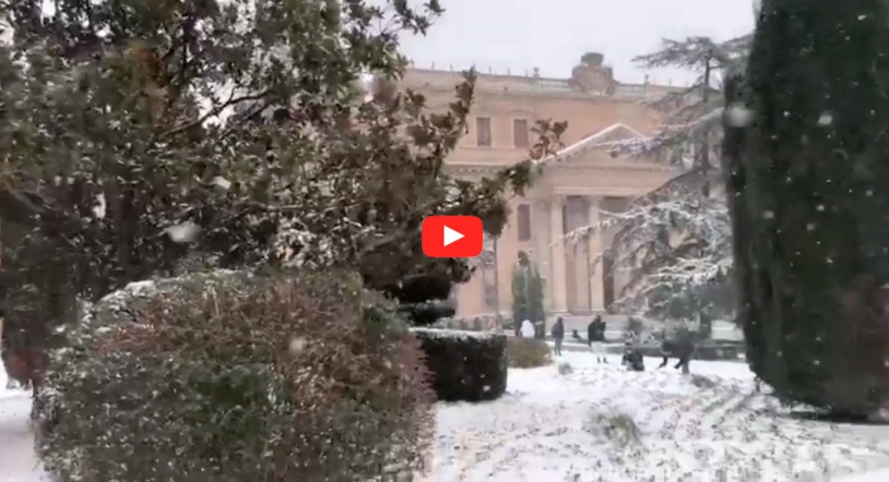 Video de la nevada en Salamanca. Mágica ciudad con nieve