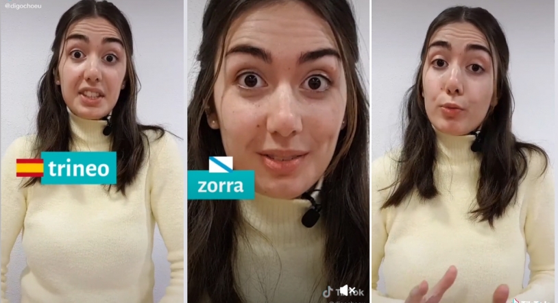 Se hace viral gracias a su TikTok explicando el significado de la palabra zorra en gallego