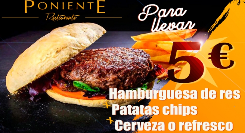 Vuelve la increíble oferta de Hamburguesa de res mayor en el restaurante Poniente