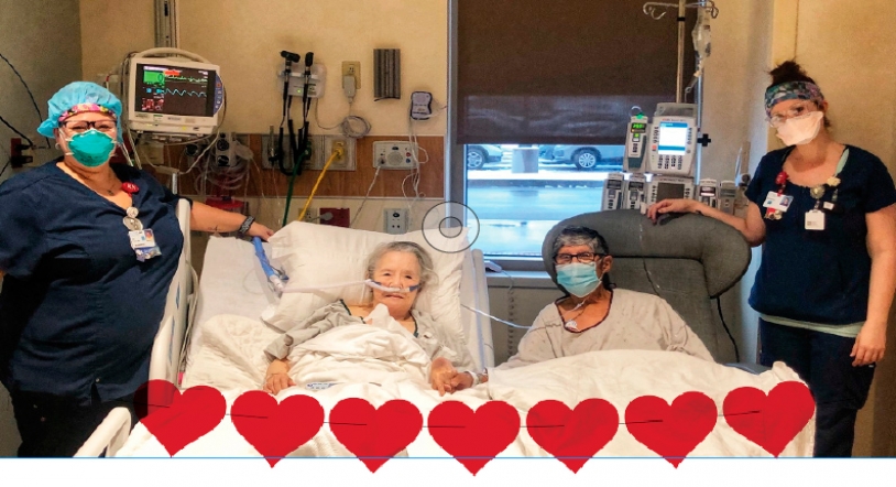 Sanitarios organizan una cena especial para una pareja hospitalizada con coronavirus