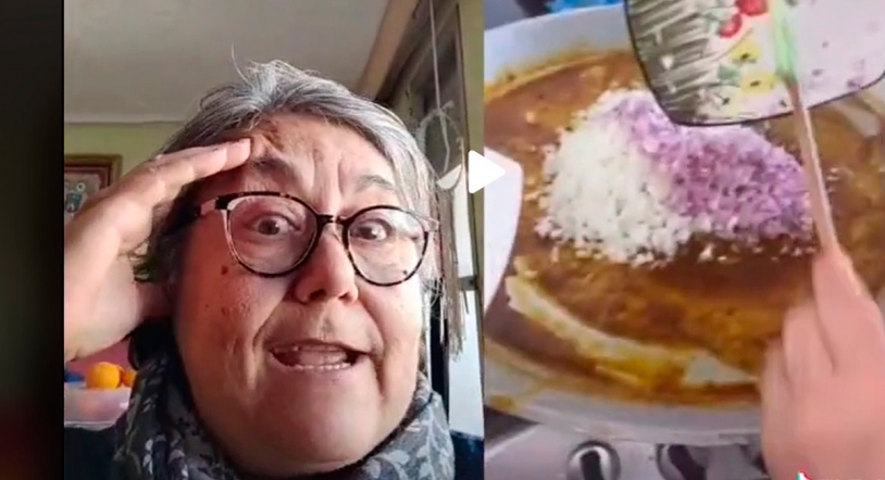 Divertidísimo vídeo de una madre valenciana viendo hacer una paella con cebolla y pimiento morrón