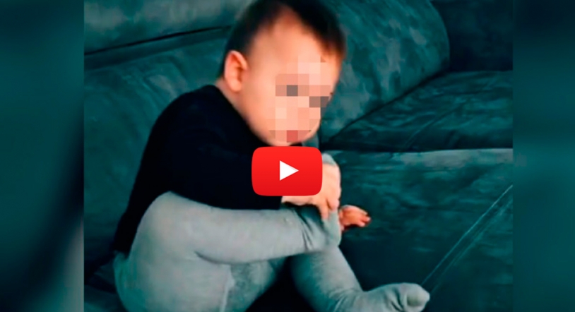 ¡No te pierdas la divertida reacción viral de este bebé al oler sus pies!