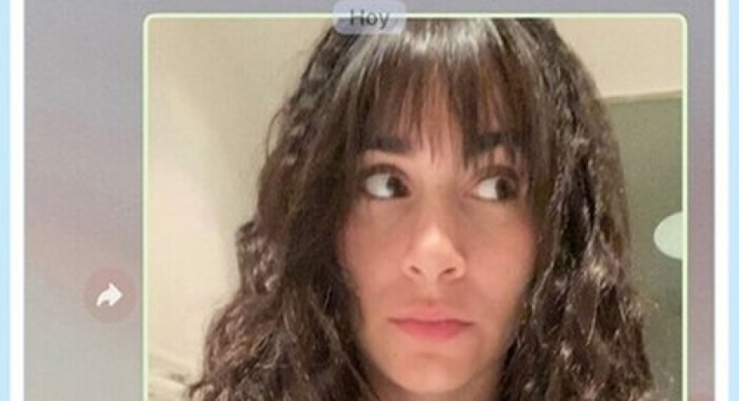 Aitana comparte una conversación de Whatsapp pero todos se fijan en lo mismo: arrriba a la izquierda