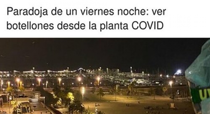 Una enfermera publica una foto vergonzosa de lo que ve por la ventana del hospital viernes noche