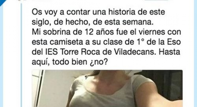 Le dicen a esta niña de 12 años que no puede ir así a clase para no distraer a los profesores