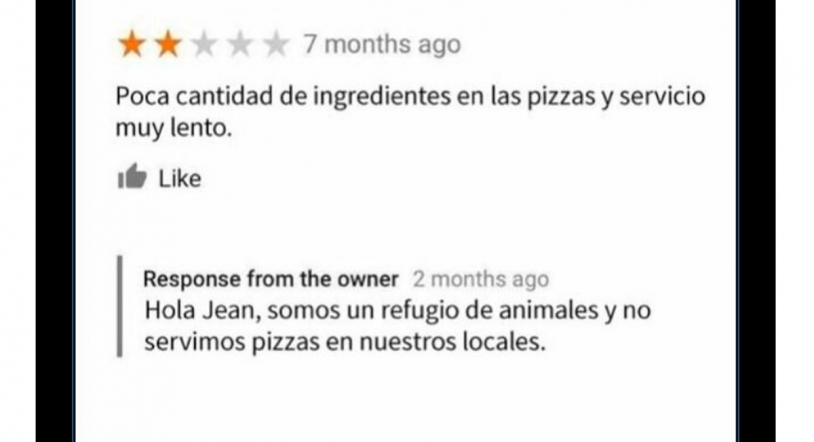 Divertidas respuestas de restaurantes hacia las malas críticas