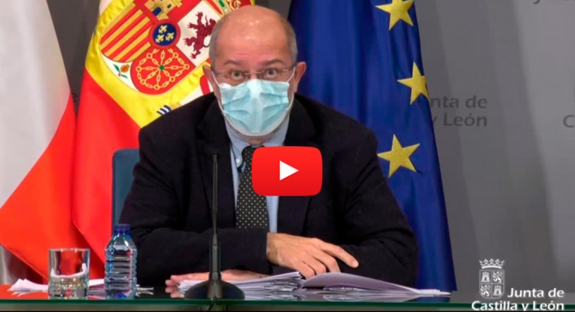 Sigue en directo la rueda de prensa de Francisco Igea, con novedades para hostelería