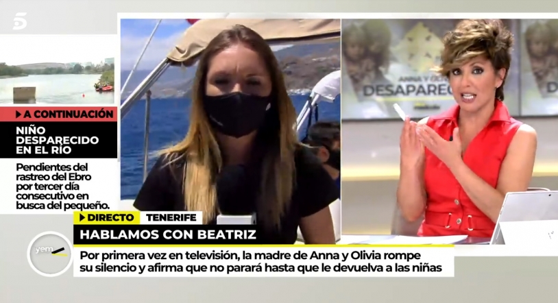 Beatriz, la madre de Ana y Olivia, habla por primera vez en televisión: Cuando Olivia se lo pida las traerá de vuelta a casa