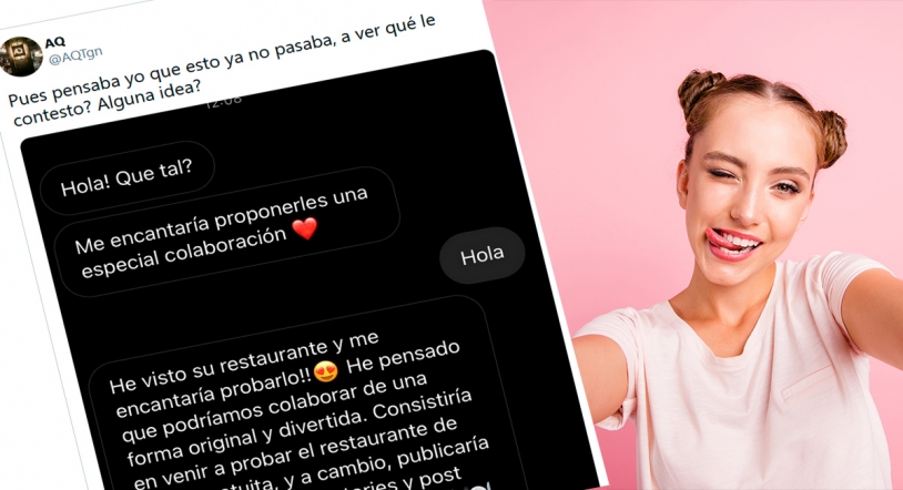 La respuesta para enmarcar de los dueños de un restaurante a una ‘influencer’ que quería comer gratis