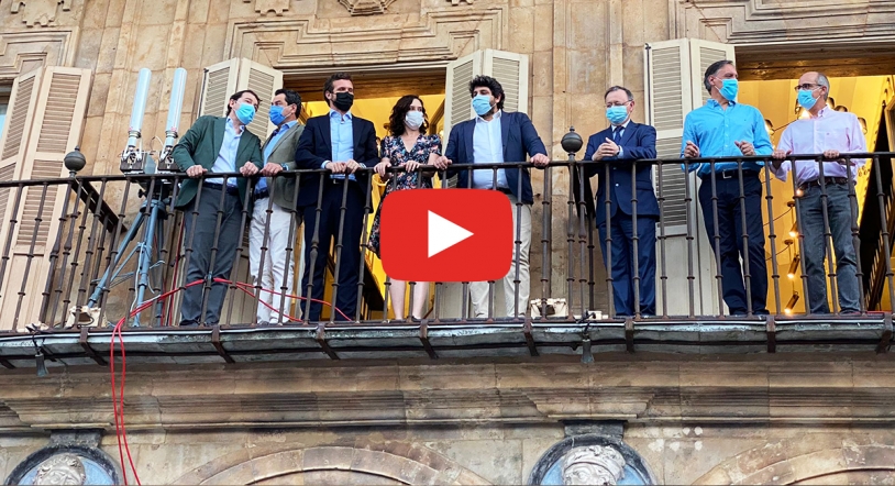 Mañueco, Ayuso, Feijóo, Moreno y Casado: Los Barones del PP en Salamanca