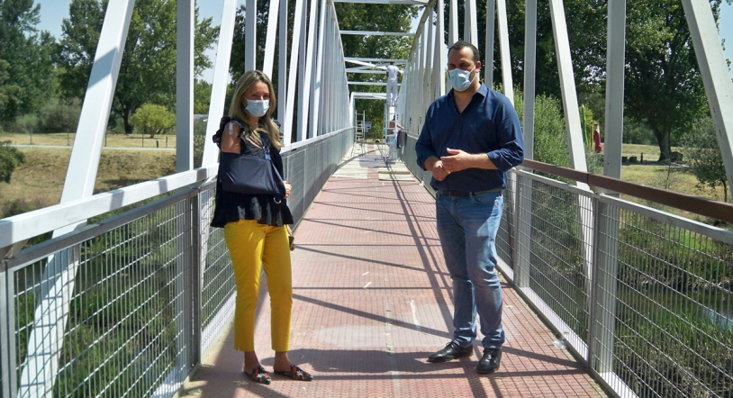 Finaliza la puesta a punto de la pasarela de acceso desde La Fontana hasta la Isla del Soto