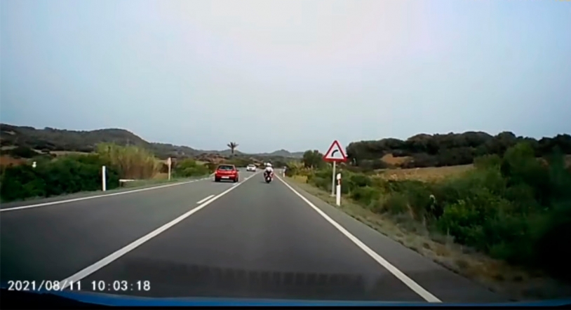 Vídeo | El temerario conductor de Menorca