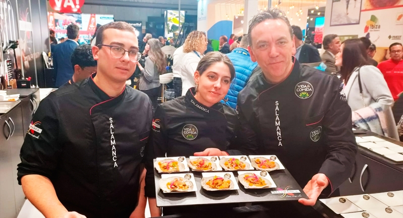 Vídeo | Vida y Comida y su Taco de Maíz Azul con Secreto 'Fisán' y Praliné de Casquería Ibérica en Madrid Fusión 2023