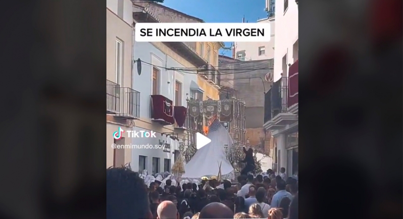 Viral | La Virgen del Rocío de Vélez, en llamas	