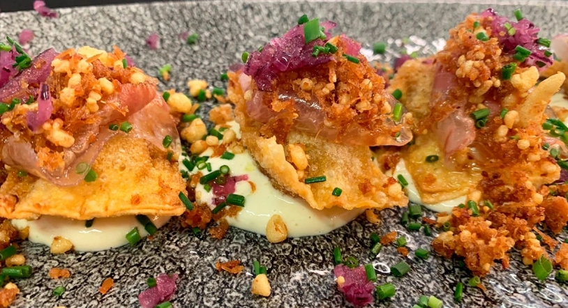 Pincho de Oro 2023: Así es el Ravioli frito de meneás y velo de papada de LiliCook 