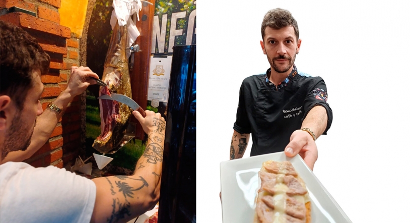 Los secretos de Blanco y Negro Café y Tapas: el pincho Petete y el arte de cortar Jamón