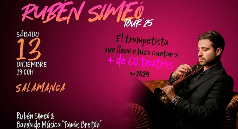 Concierto único del trompetista Rubén Siméo y la Banda de Música Tomás Bretón