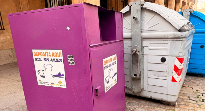 Salamanca ampliará el reciclaje de textil, ropa y calzado con 52 nuevos contenedores morados 