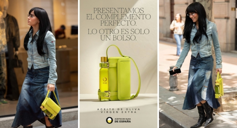 El bolso viral de Aitana para promocionar el aceite de oliva 
