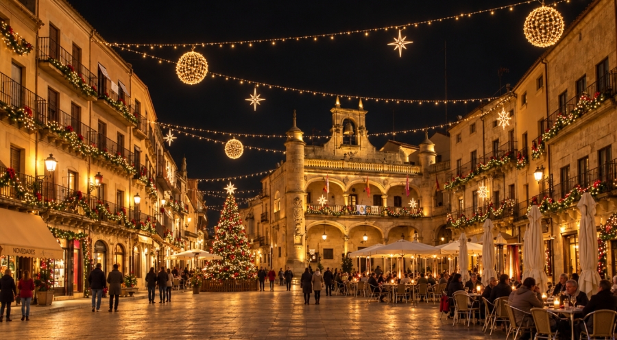 Ciudad Rodrigo compite por la iluminación navideña de Ferrero Rocher ¡vota aquí por él!