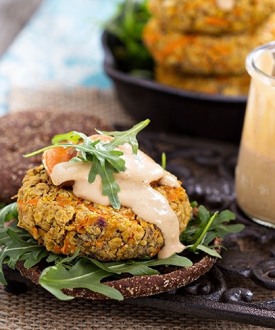 Veggie burguer, hamburguesa vegana