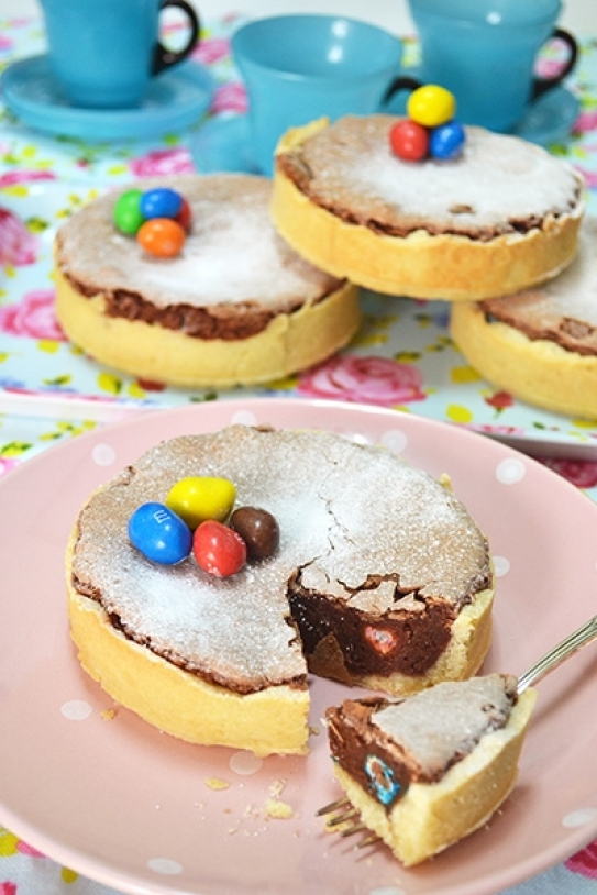 Tartaletas de brownie