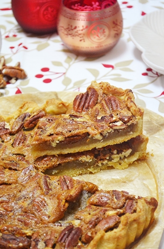 Pecan pie con ron y jengibre