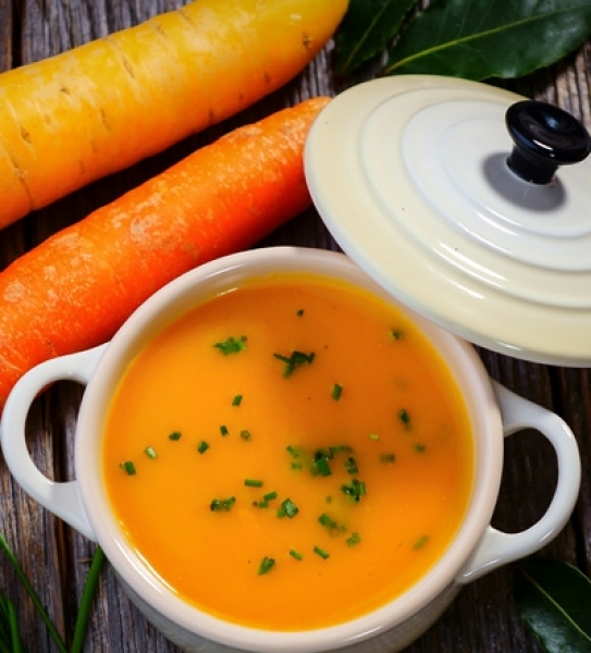 Crema de zanahoria y curry