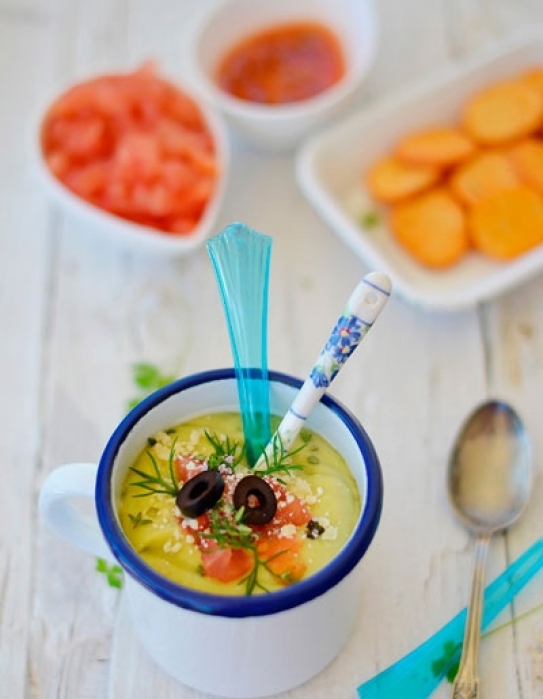 Gazpacho de aguacate y tomate