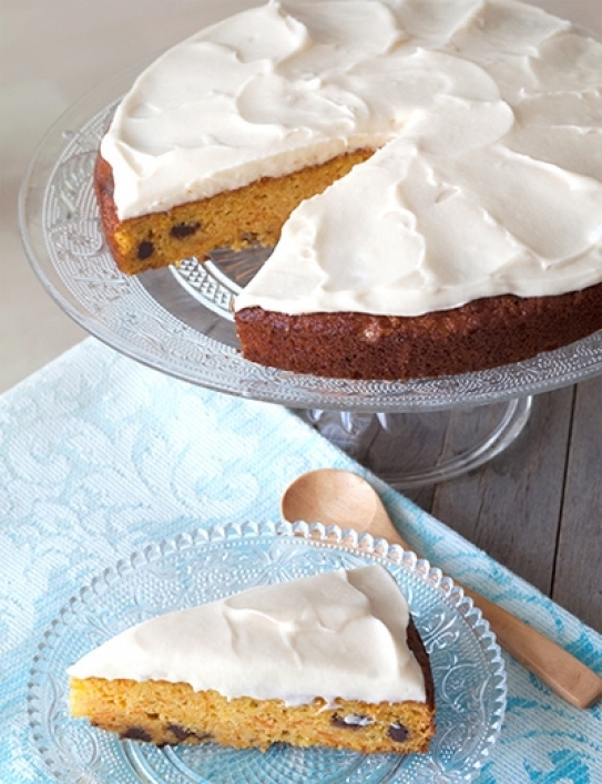 Pastel de zanahoria con crema de queso