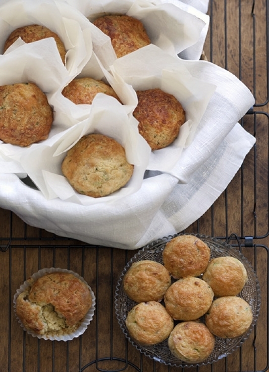 Muffins de calabacín y bacon