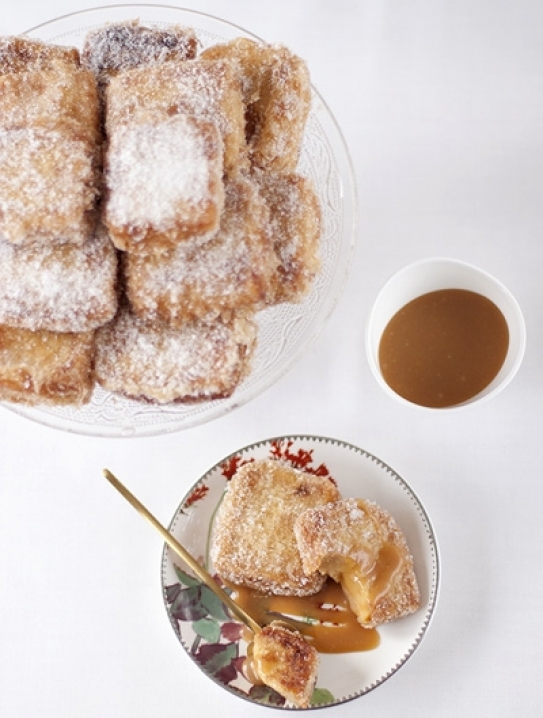 Leche frita al caramelo