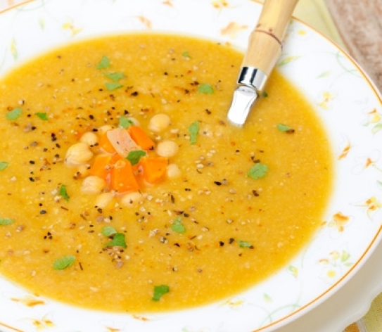 Crema castellana de garbanzos