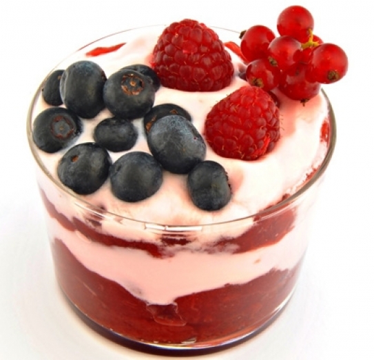 Copa de frutos rojos y crema de mascarpone